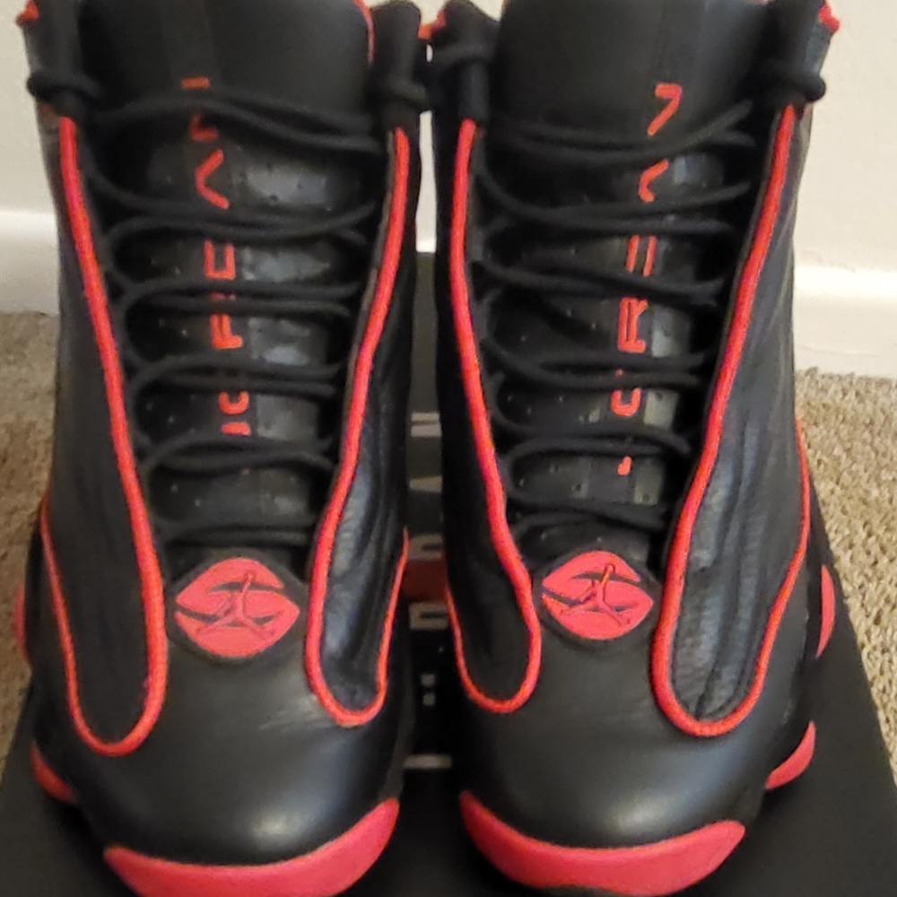 Jordan Black and Red Sneakers